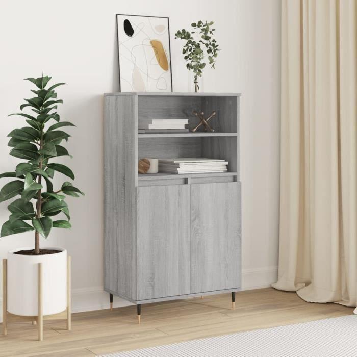 VidaXL Highboard Sonoma Grey 60x36x110 Cm Engineered Wood 831482