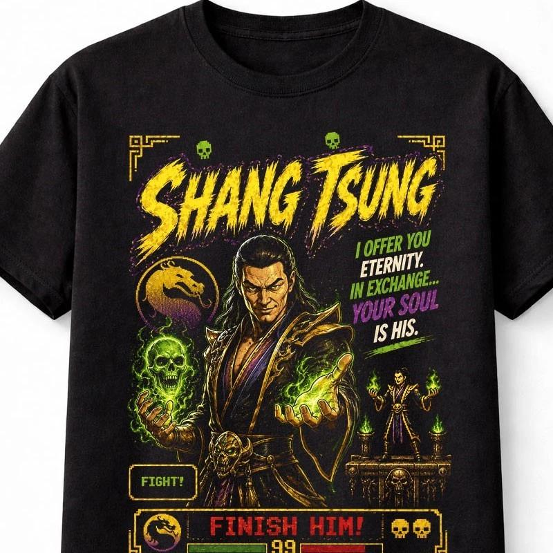 Shang Tsung Mortal Kombat Retro Arcade Fighter Unisex TShirt S