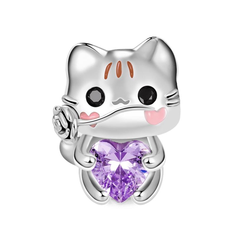 925 Silver Plated Cute Animal Charm Beads DIY Necklace Bracelet Gift Enamel Dog Panda Penguin Fashion Jewelry