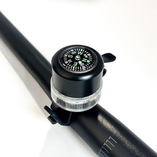 Electric Bike Bell with Compass RGB Light USB Rechargeable MTB Road Mountain Bicycle Handlebar Alarm Horn Bike Accessories