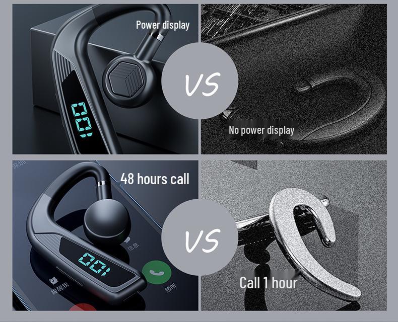 V18 Bone Conduction Bluetooth Wireless Earphones, Clip-On, Non-In-Ear, for Business and Sports Running.