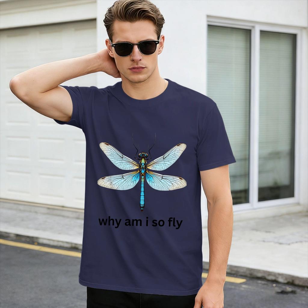 T-shirt Oversize Perché Sono Così Figo Divertente Meme Libellula Magliette in Puro Cotone T-shirt Casual Top a Manica Corta Divertenti Y2K