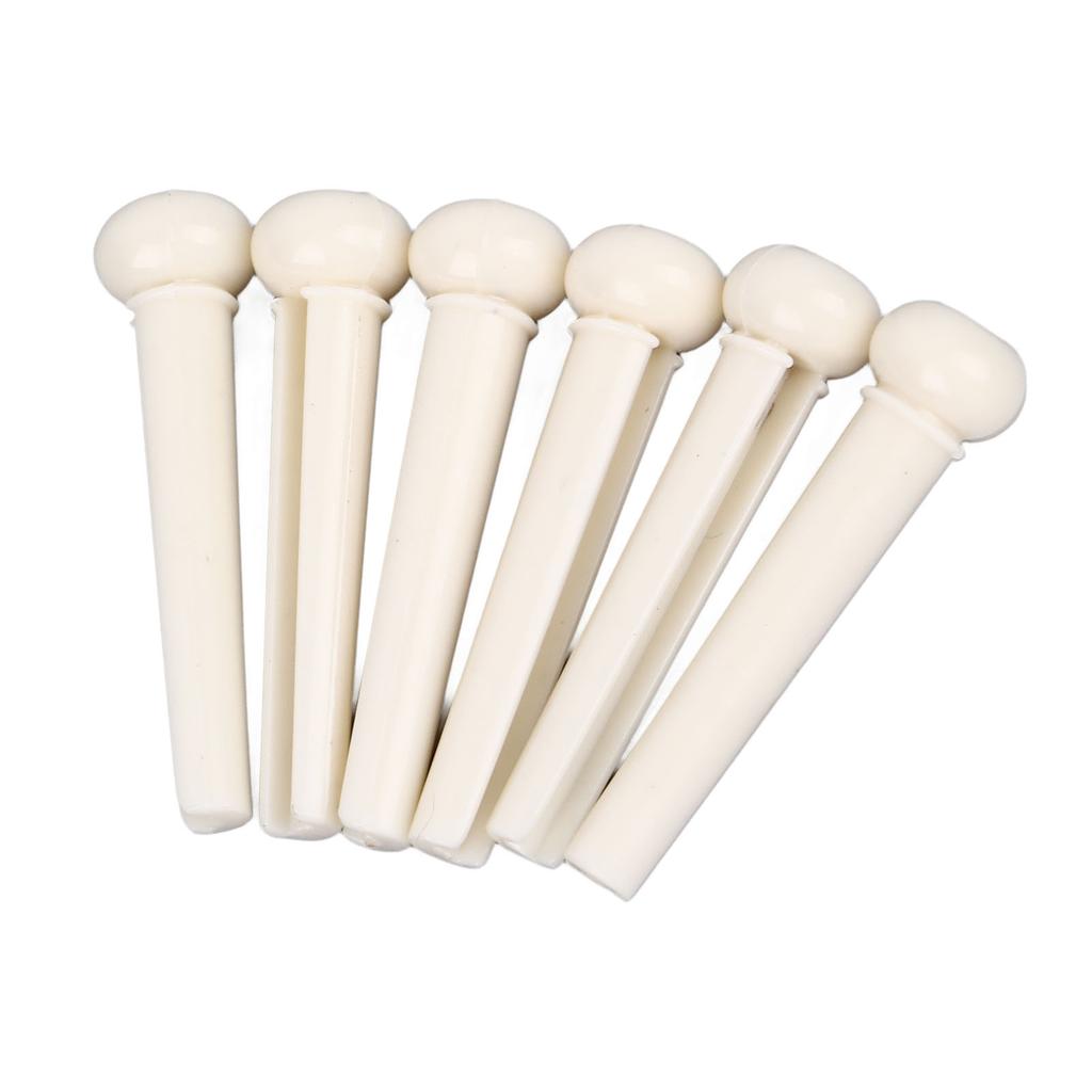 6Pcs Acoustic Guitar Bridge Pins Pegs Replacement Acoustic Guitar Plastic Bridge Saddle and Nut Guitar Bridge Pins