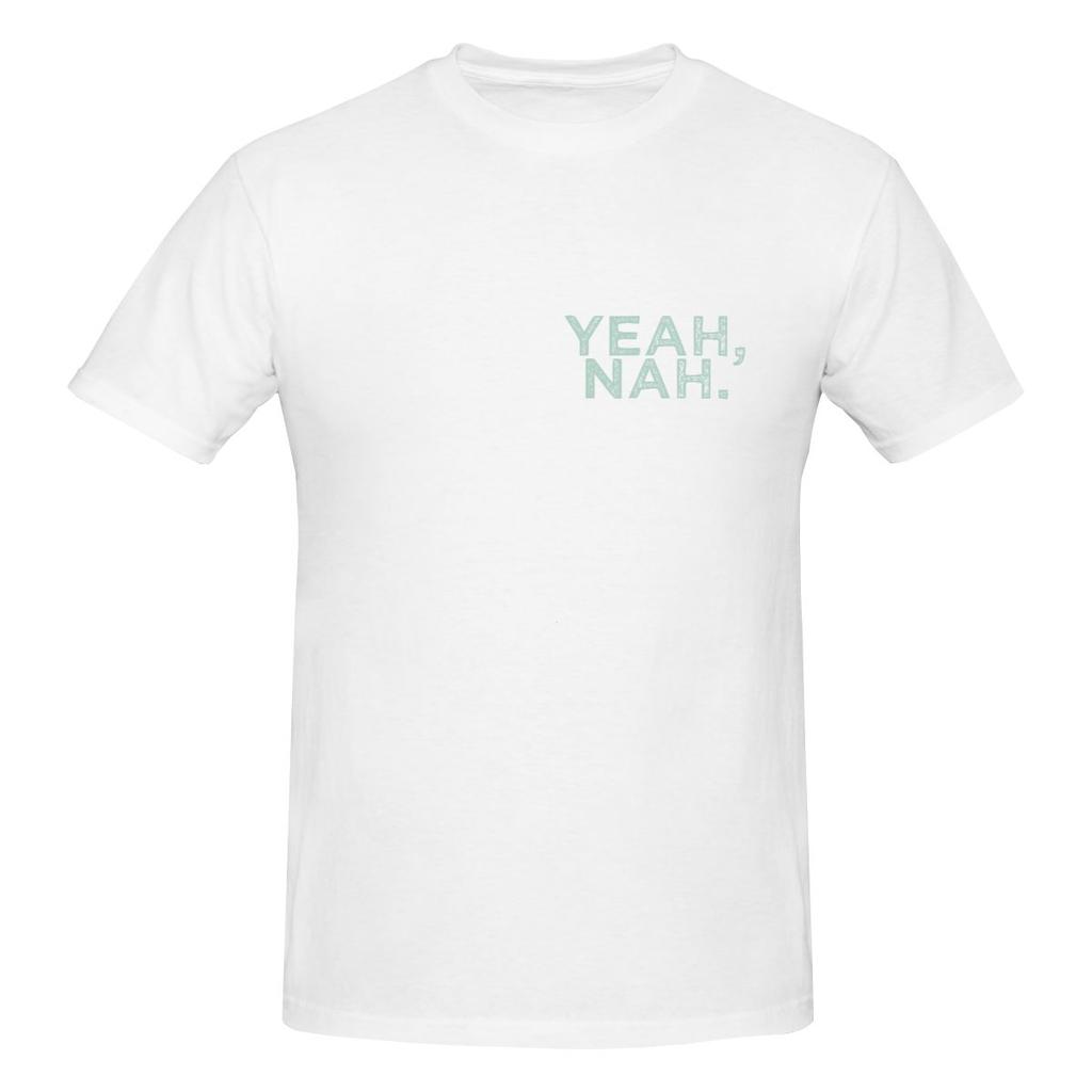 Yeah Nah Australian Slang Mint Campus Style Tshirtlazy Style Breathable And Skinfriendly Tshirt