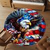 1pc Eagle Flag Round Chair Mat Office Area Rug - Non-Slip, Floor Mat for Office, Bedroom, Ideal Home Decor Gift C0112062
