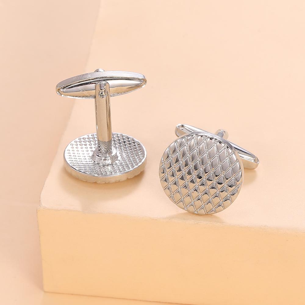2026 High Quality Fish Scale Pattern Mens Cufflinks Round Cuff Links For Suit Shirt Tuxedo Decoration