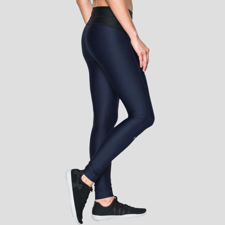 Under Armour HeatGear Compression Training Fitness Pants Women Bottoms Navy-Blue 1297910-410