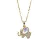 Cute Elephant Pendant Necklaces for Women Fashion Zirconia Necklace Wedding Party Jewelry Accessories