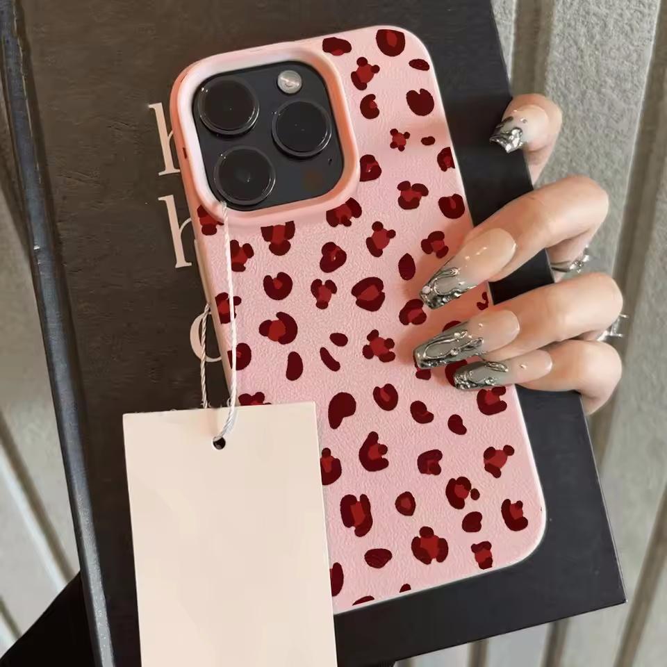 Black Leopard Design PU Leather Phone Case For iPhone 16 Pro 17 15 14 Plus 13 12 11 Pro MAX 17 Air 16E Bumper Back Cover