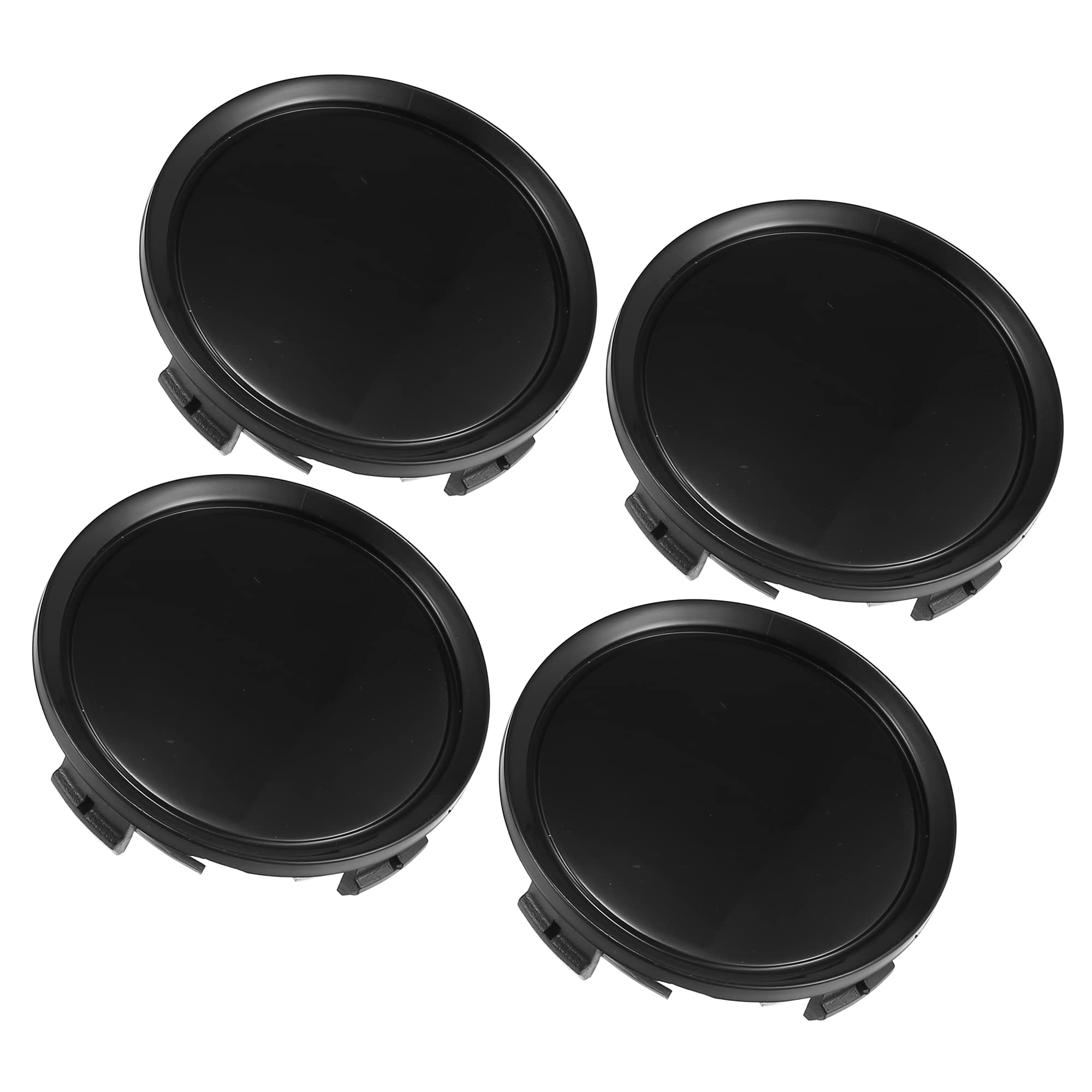 

ACROPIX Universal 75mm Diameter 4 Clips Car Wheel Tire Center Hub Cap Cover Black 4pcs 75x18mm