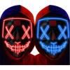 Poptrend Halloween Mask LED Light Up Mask Scary Mask For Festival Cosplay Halloween Costume Masquerade Parties Carnival Gift