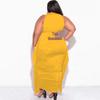 Damski Zestaw Spódnicy Plus Size Bez Rękawów Bodycon z Frędzlami Dwuczęściowy