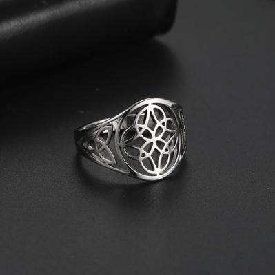Vintage Celtics Knot Rings Stainless Steel Geometric Jewelry Gift for Women Men Mother Lover Witchcraft Amulet