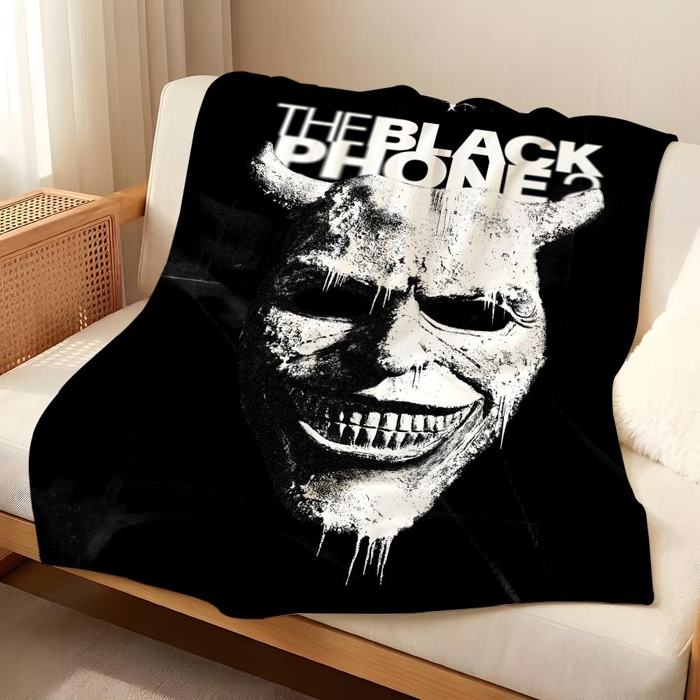 Movie T-The B-Black P-Phone Throw Flannel Blanket, Soft Warm, Durable & Washable Cute Cool