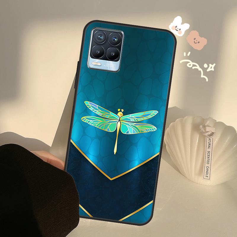 Luxury Dragonfly Case For Realme C75 C63 C61 C55 C51 C53 C25 C65 C67 C71 11 12 13 14 15 Pro Plus GT6 GT7 Pro