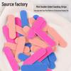 Press-On Nail Files: Double-Sided Mini Wood Files for Manicure, Fine Grit, Non-Shedding Sand, Nail Repair
