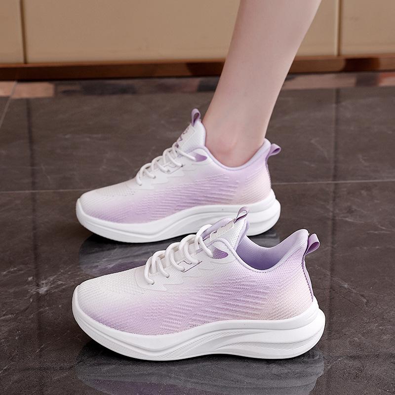 2025 spring new Korean version breathable fly-woven women's shoes ins tide student running sports shoes casual shoes FZ6606