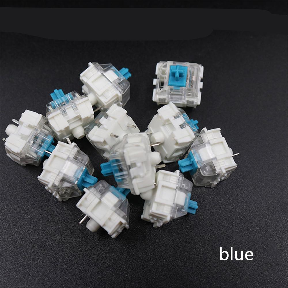 100PCS Mechanical Keyboard Black Blue Brown Red Key Switch For CIY Sockets SMD 3pin Thin Pins Compatible With MX Switch