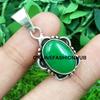 Onix verde Gemstone 925 Sterling Silver Plated Colier Lanț pandantiv Bijuterii NST-NC1