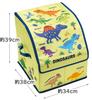 Skater Dinosaur School Backpack Storage Case with Dividers and Lid Cover for Organizing SRBX1-A