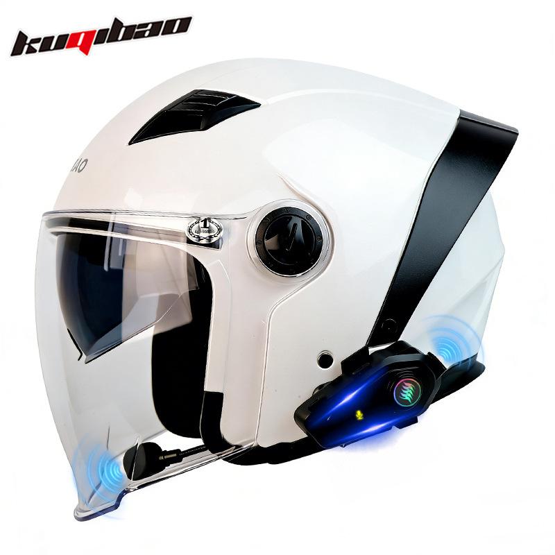 Cooles Bluetooth-Halbhelm-Fahrradhelm: Leicht, Doppelvisier, Lange Akkulaufzeit, 3C-zertifiziert, Komfortpassform, Überragende Klangqualität