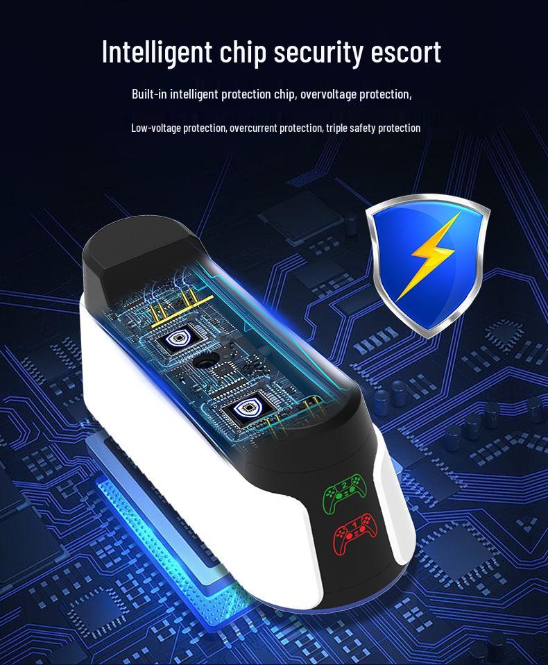 PS5 Dual Controller Fast Charging Dock with RGB Lights