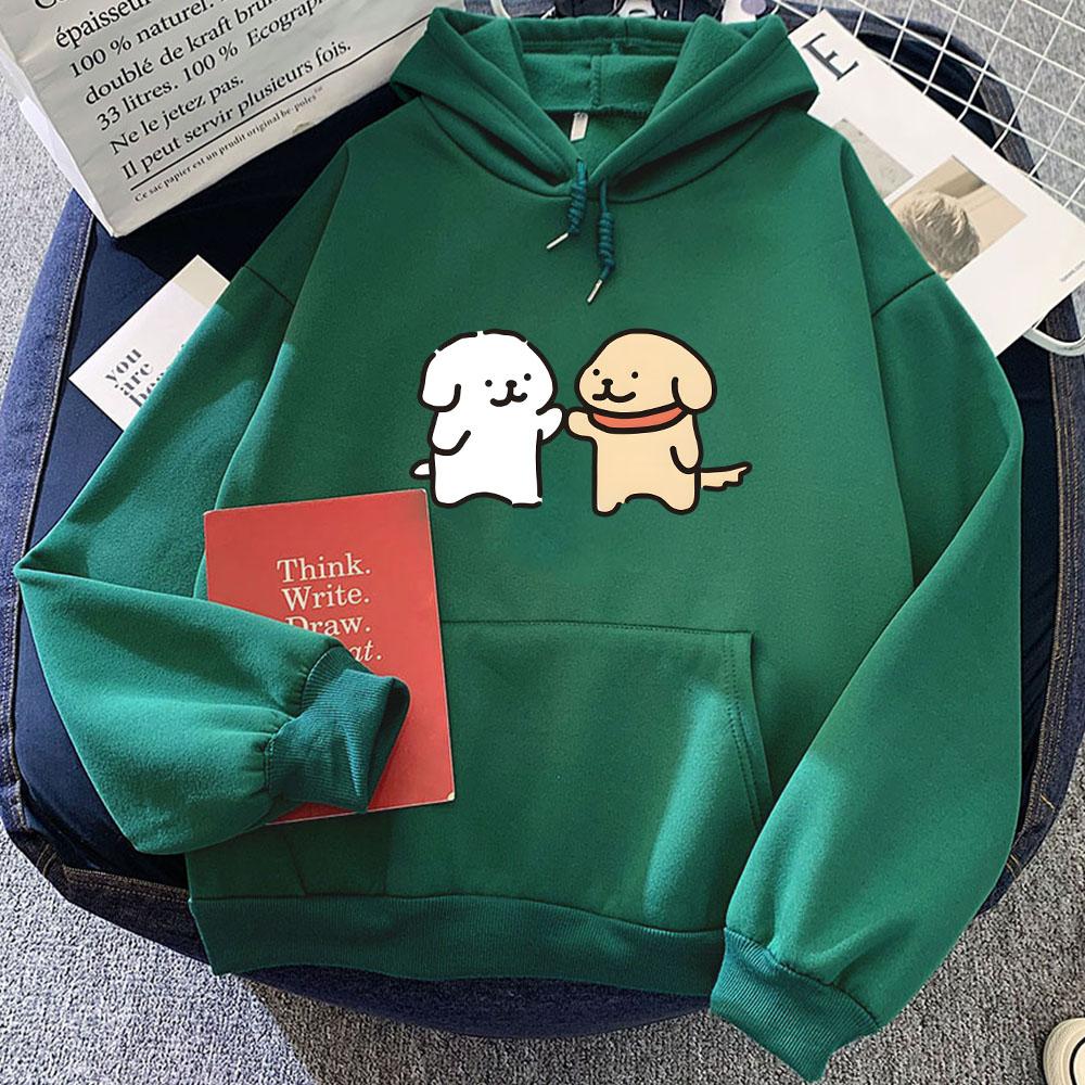 

Толстовки с принтом щенка мальтийской болонки, кавайная графика, женские/мужские свитшоты, одежда с длинным рукавом для девочек, милая графика 3XL