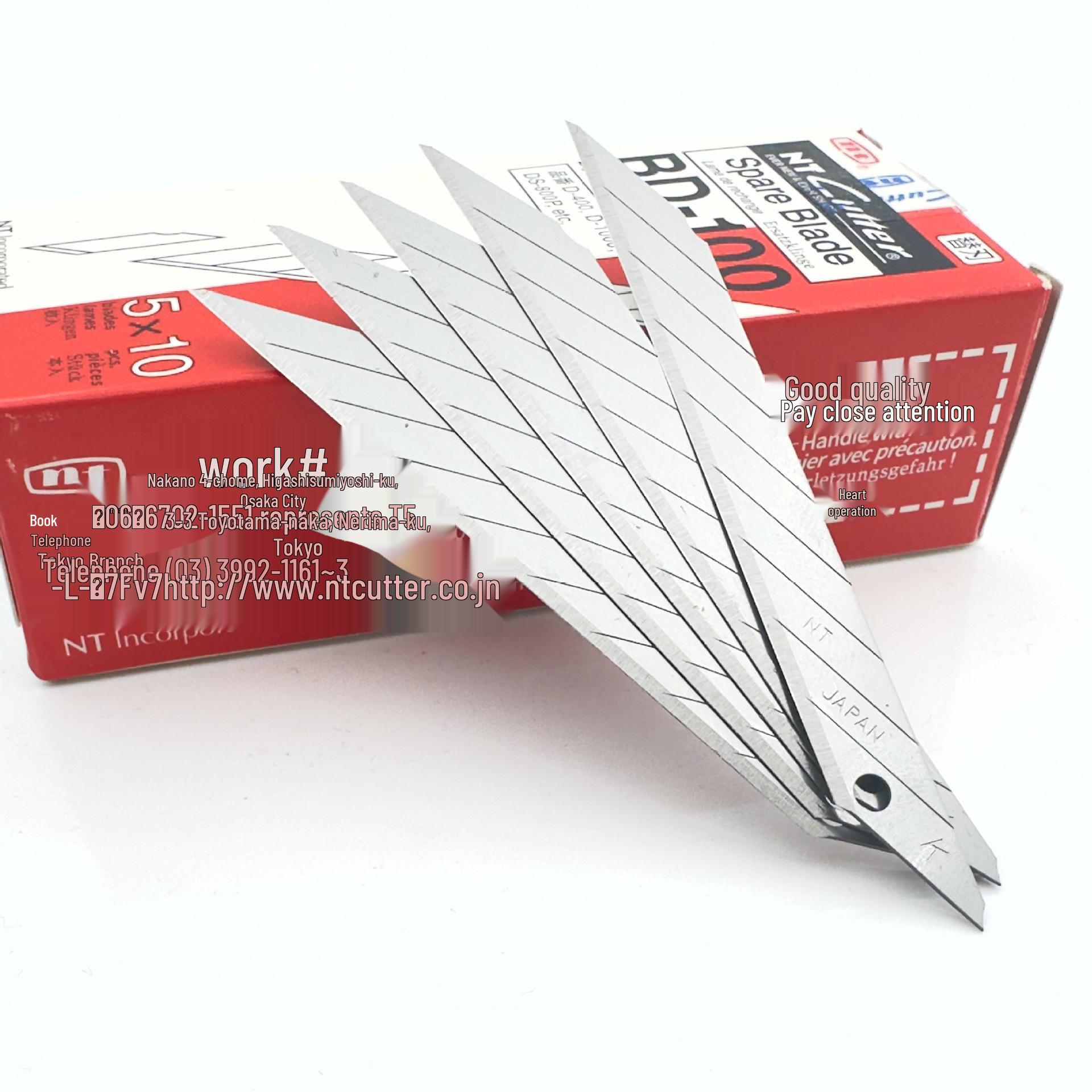 

NT Cutter Japan BD-100 Utility Knife Blades 9mm Replacement for Film Application BA-100 Sharp Cutting.