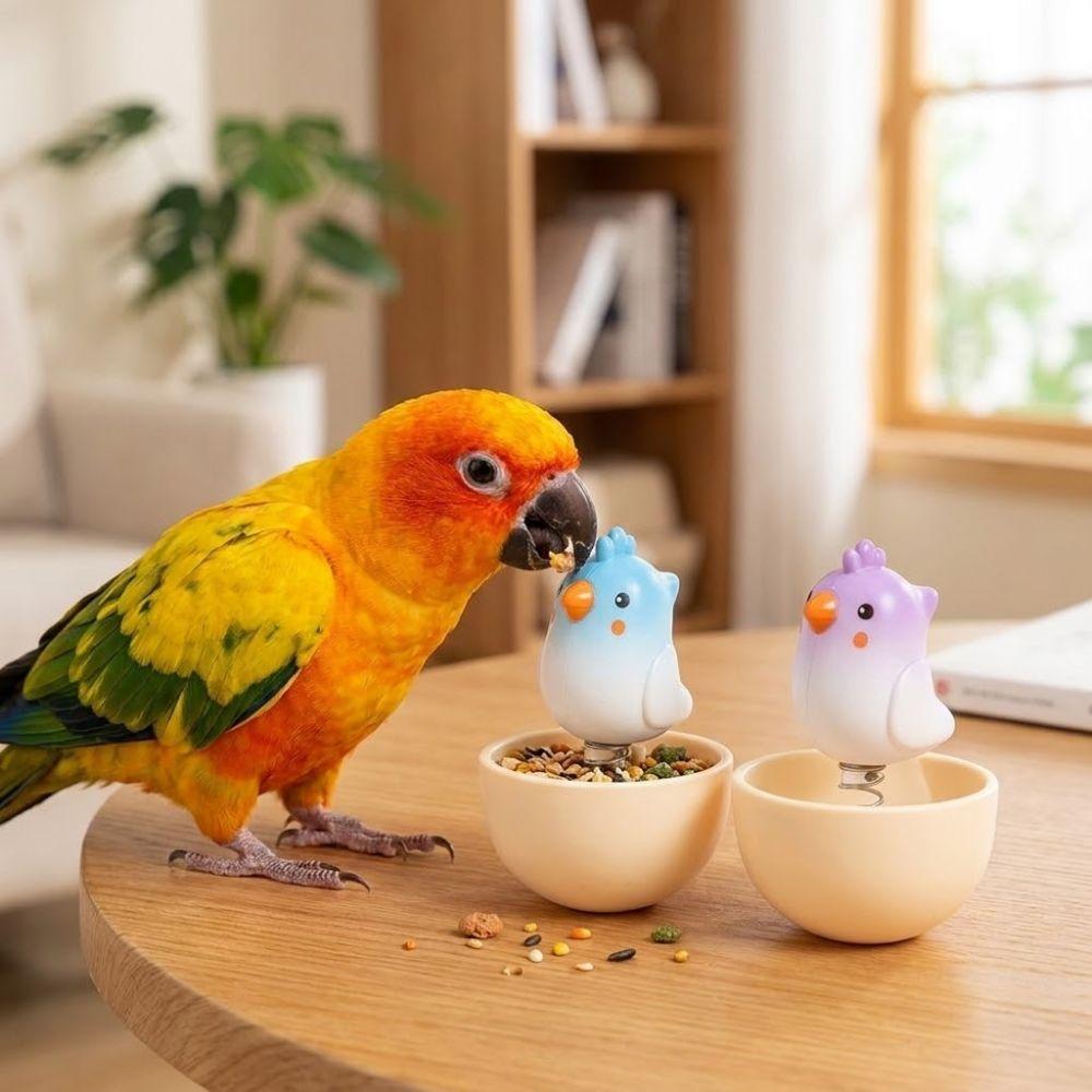 Anti Spill Bird Food Bowl Large Capacity Pet Feeding Cup Practical Food Water Dish Small Pet Bird