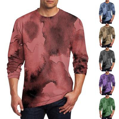 Men's T Shirt O-Neck Clothing Apparel Outdoor Long Sleeve Print Fashion Designer Vintage