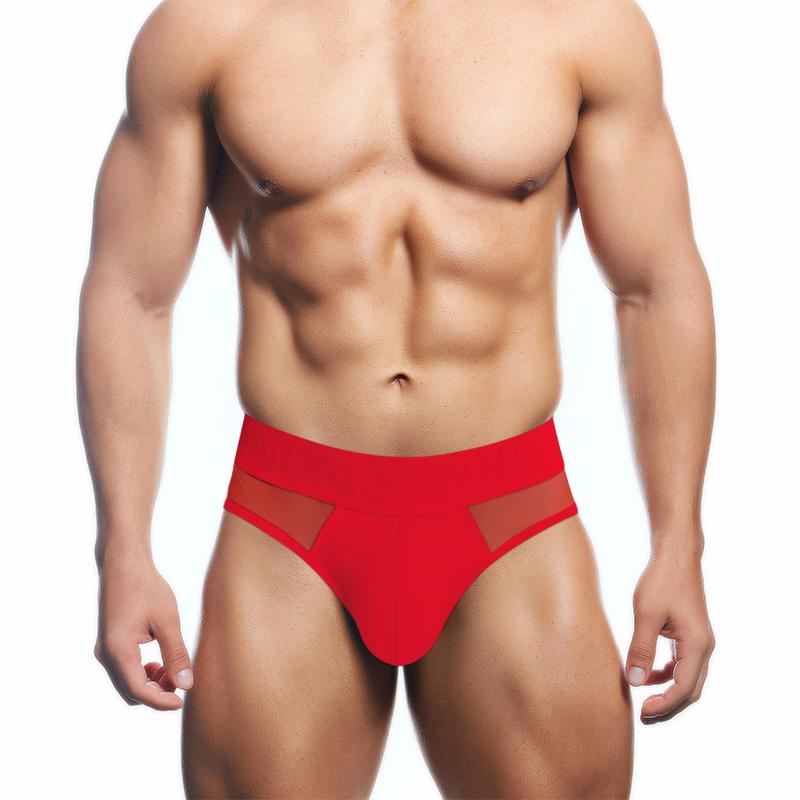 Men's Translucent Low Waist Briefs, Sexy Breathable Sports Fitness Underwear For Men Fashion Solid Color Man Underpants