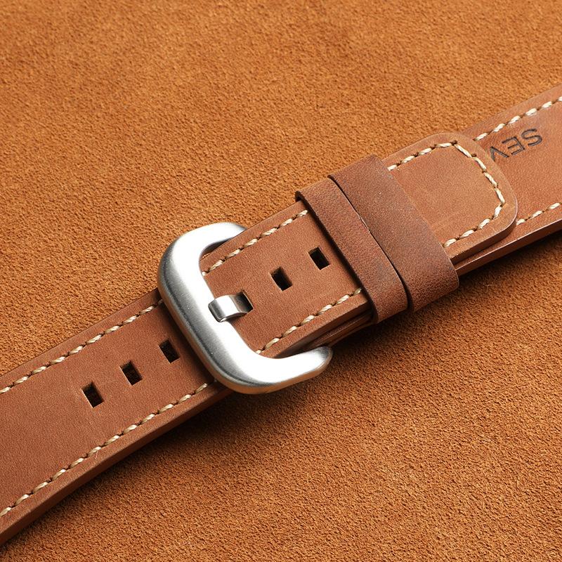 Crazy Horse Leather First Layer Color Line Fits Seven Fridays Sports Watch Strap Bracelet Leather Strap 28mm