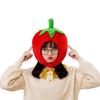 Edostree Tomato Head Cosplay Plush Toy for Christmas, Halloween, Costumes, Photoshoots, and Parties (XHSMZ-01)