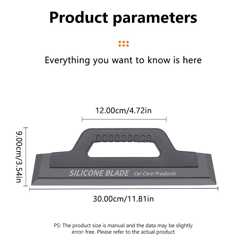 SEAMETAL Weicher Silikon Autowaschwischer Handlicher Abzieher Wasser Fensterwischer Trockenschaber Klinge mit Griff