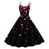 Women's Casual Fashion Valentine's Day Printed Off-Shoulder Sleeveless Dress
