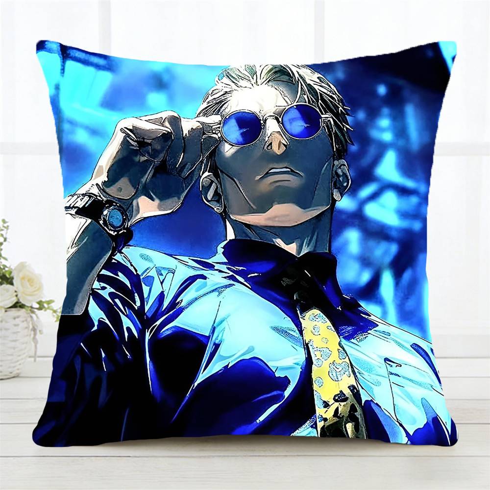 Anime JJujutsu Kaisen Pillow Case Fashion Square Pillowcase Bedroom Sofa Room Ins Decoration Leisure