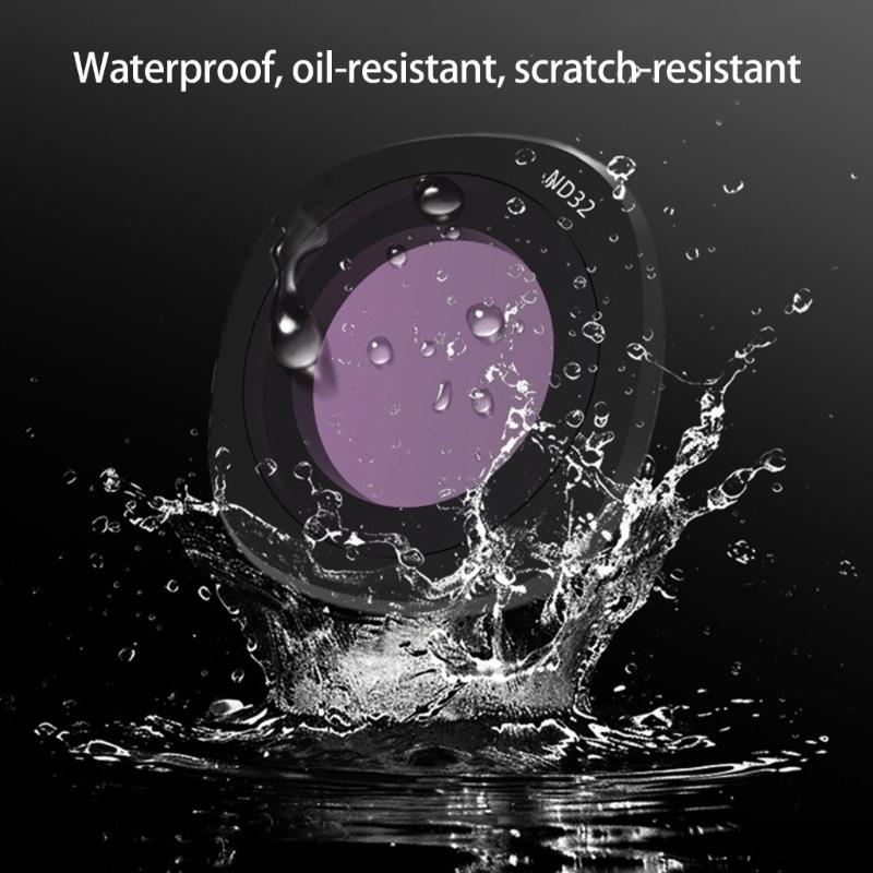 Protective Waterproof Lens Filter For Action Cameras High Light Transmission Scratch Resistant Aluminum Alloy Frame