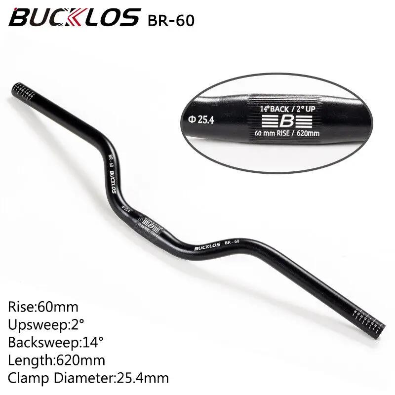BUCKLOS Manubrio MTB 580/620/720/780MM Manubrio a Rondine per Bicicletta 25.4MM 31.8MM Manubrio per Mountain Bike in Alluminio Riser Bar