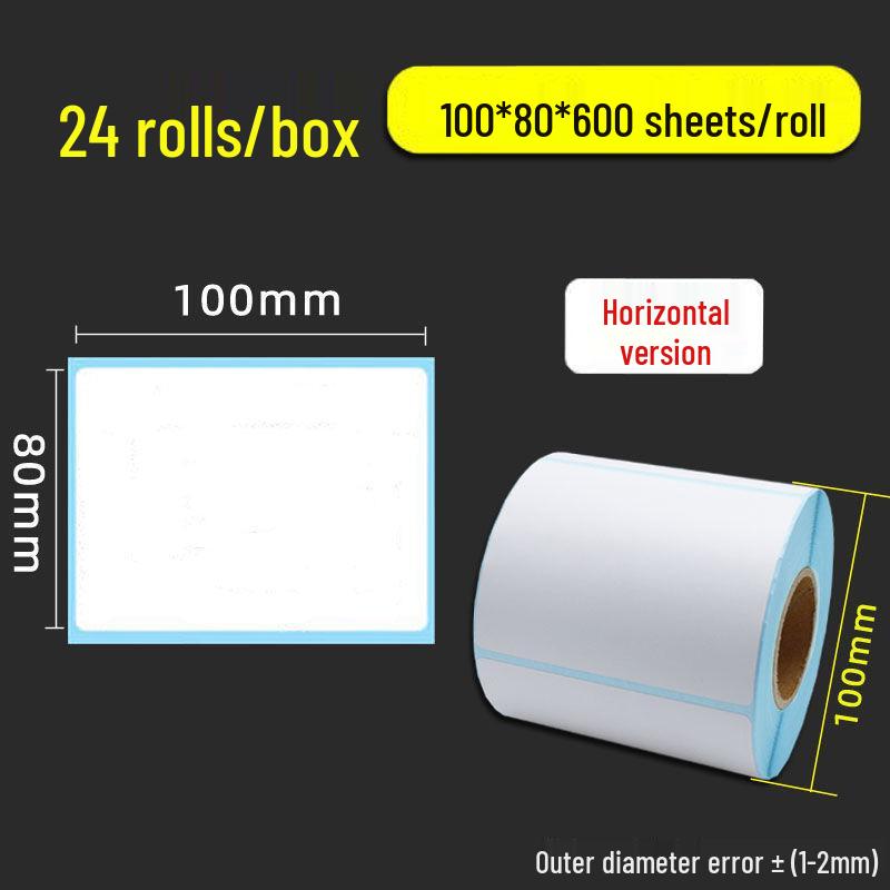 Thermal Self-Adhesive Barcode Labels: 60x40mm, 20-100 Blank Labels per Box