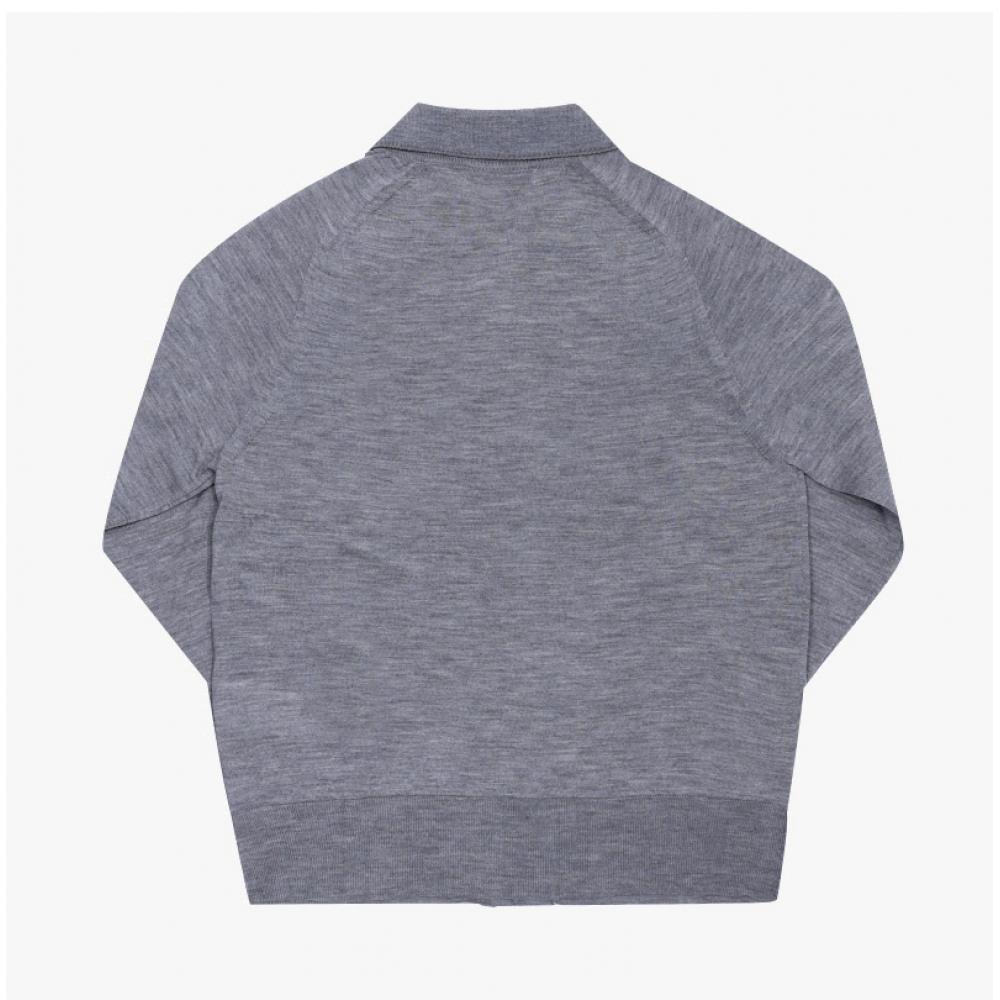 Ami Men S De Queh Small Heart Logo Polo Cardigan 0504