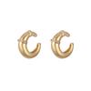 INS Style Bamboo Joint Zirconia C-Shaped Ear Cuff Earrings