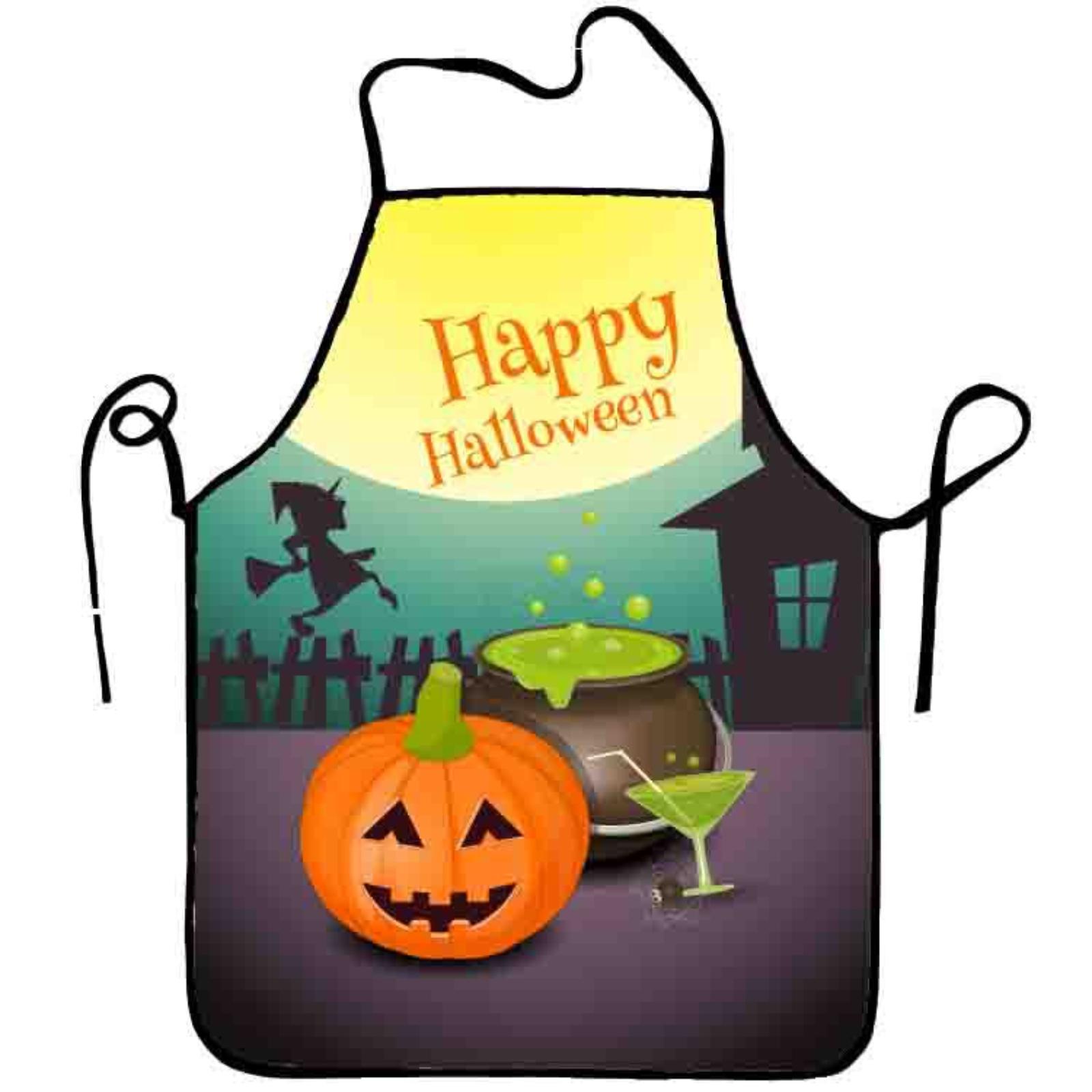 

Хелловінська Вечірка в Маскарадних Костюмах Кухня Дім Креативний Подарунок Фартух Хелловінські Прикраси One Size чорний