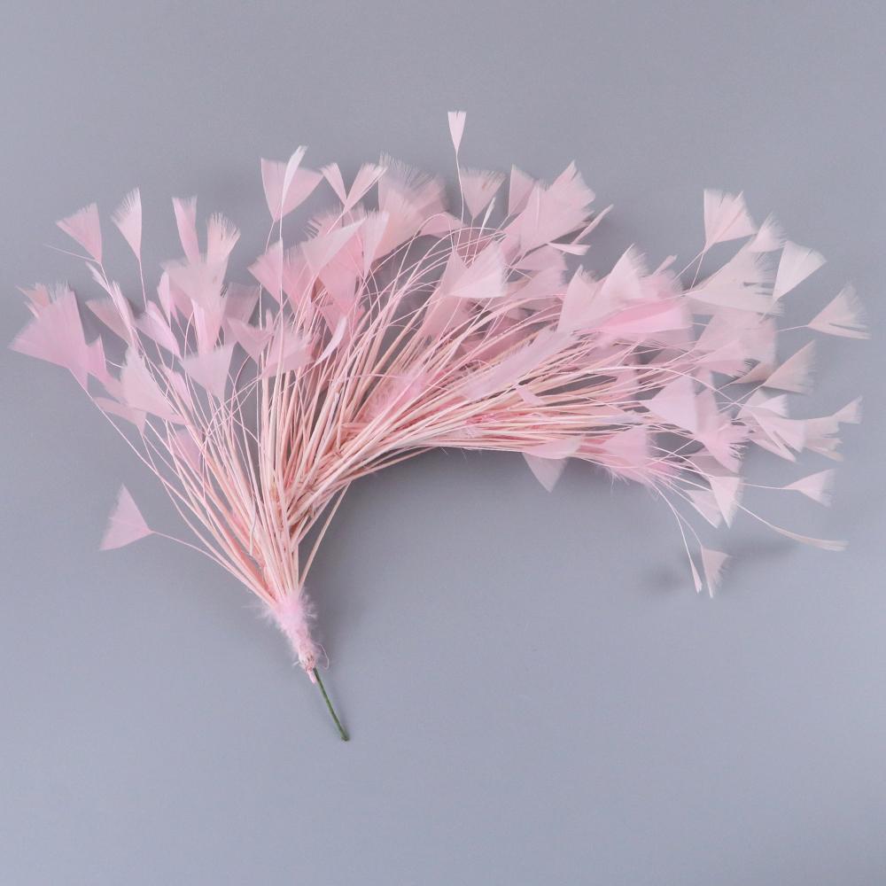 Beautiful 1PCS Roster Goose Turkey Feather Crafts for DIY Feather Headpiece HeadBands for Women 1920's Decoratiev Plumes Flower
