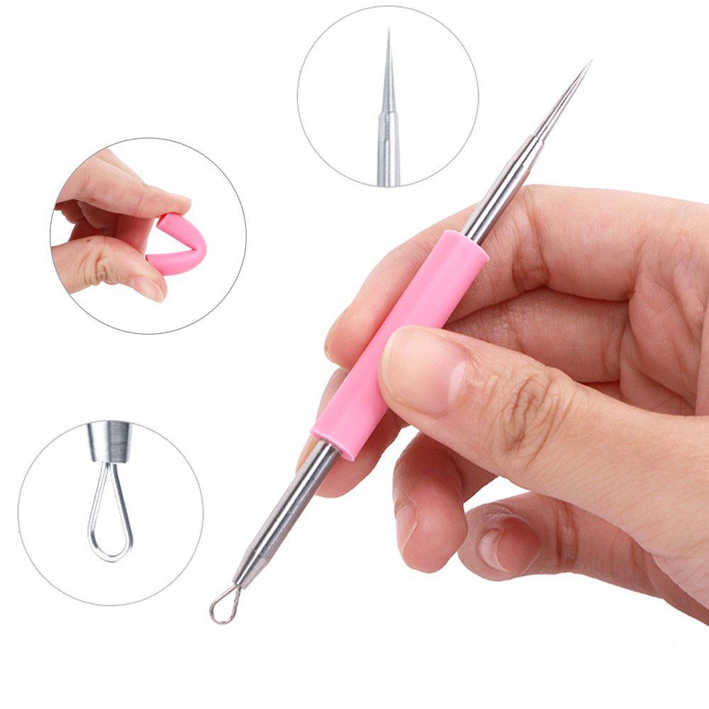 Double-Ended Blackhead & Pimple Extractor with Silicone Beauty Needle