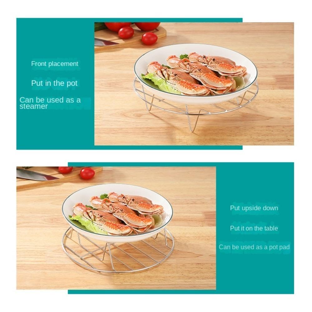Durable 19cm Air Fryer Baking Rack Stainless Steel Round Steamer Rack Oven Grill Racks for Cosori Gourmia Foodi