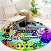 Colorful Creatures Custom Name Round Area Rug Carpet Rug For Living Room Bedroom Sofa Playroom Decor Nonslip Floor Mat