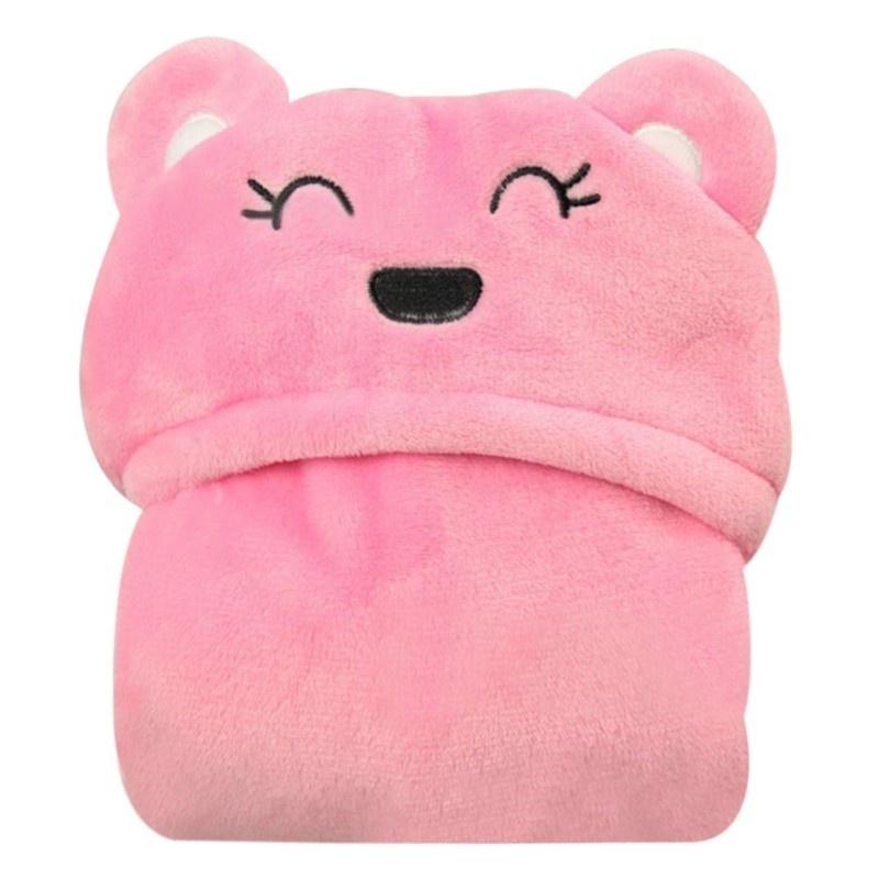 Baby Soft Blanket Child Bath Towel Cartoon Animal Shape Hooded Towel  Baby Wrapped Hooded Bathrobe