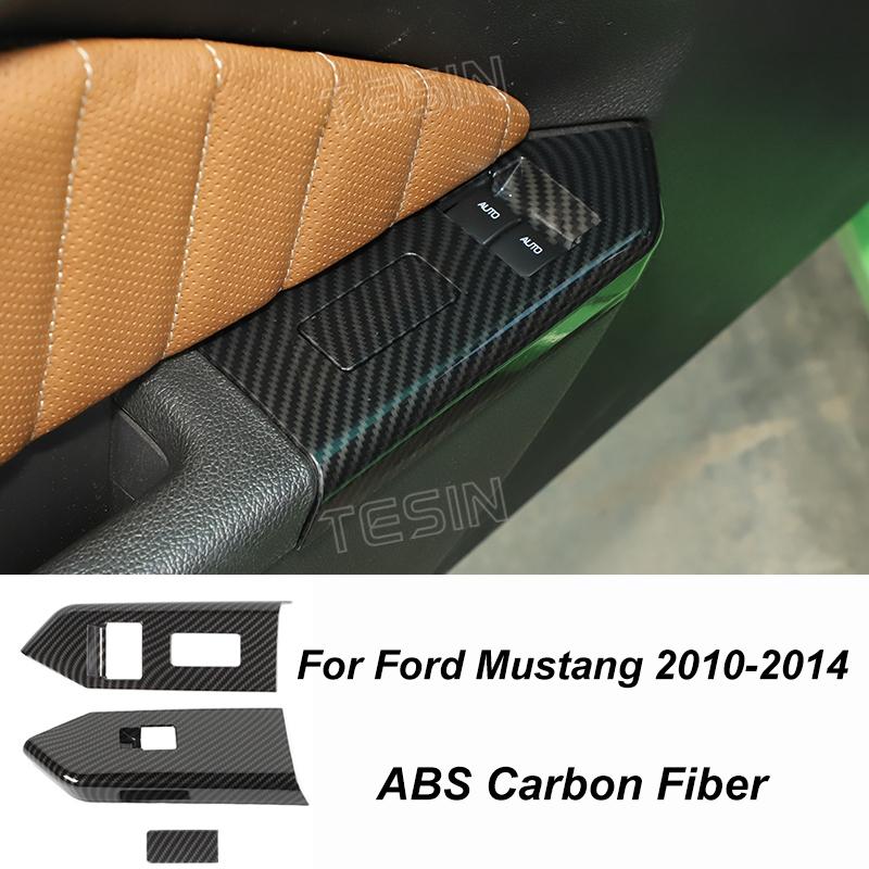 TESIN Autocolante de acoperire pentru decorațiuni interioare din fibră de carbon pentru Ford Mustang 2009 2010 2011 2012 2013 2014 Exterior