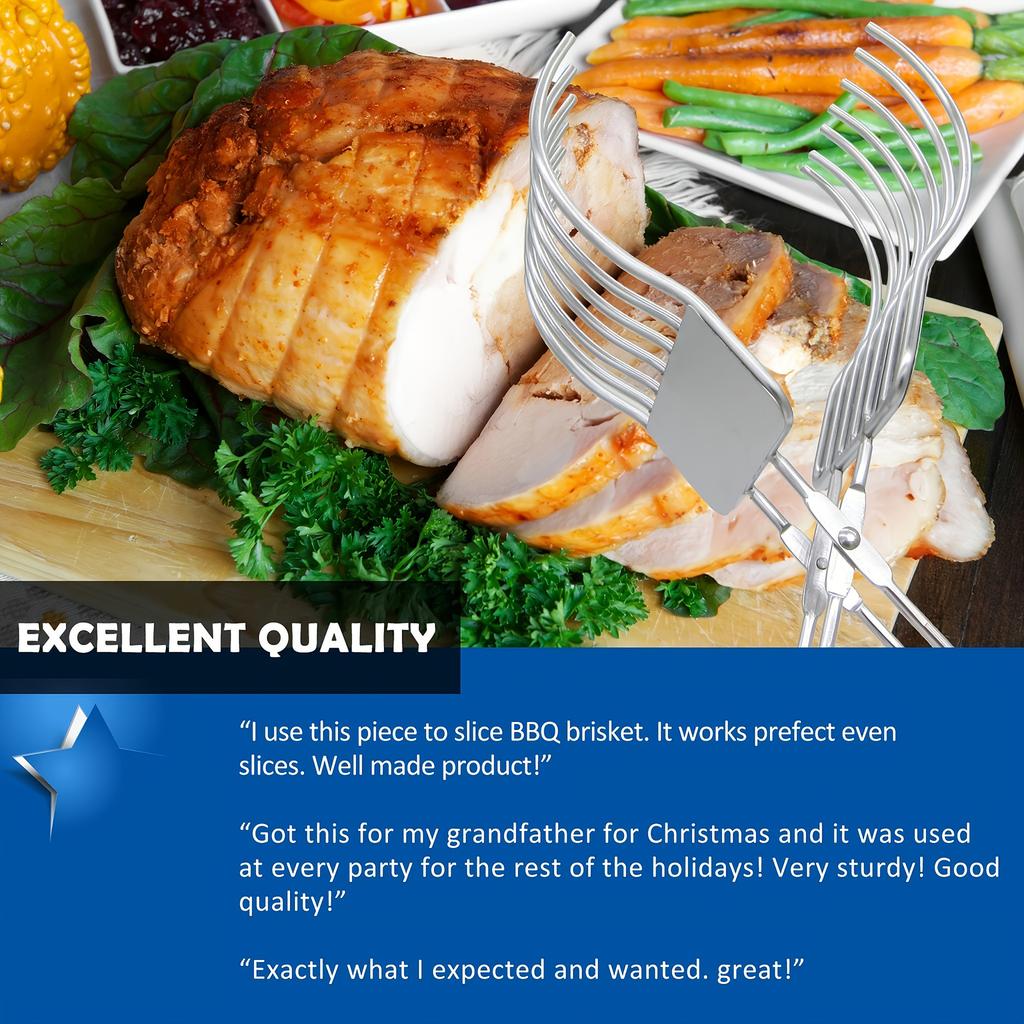 Stainless Steel Bread And Ham Cutter Multi Purpose BBQ Tongs Household And Outdoor Cooking Tool