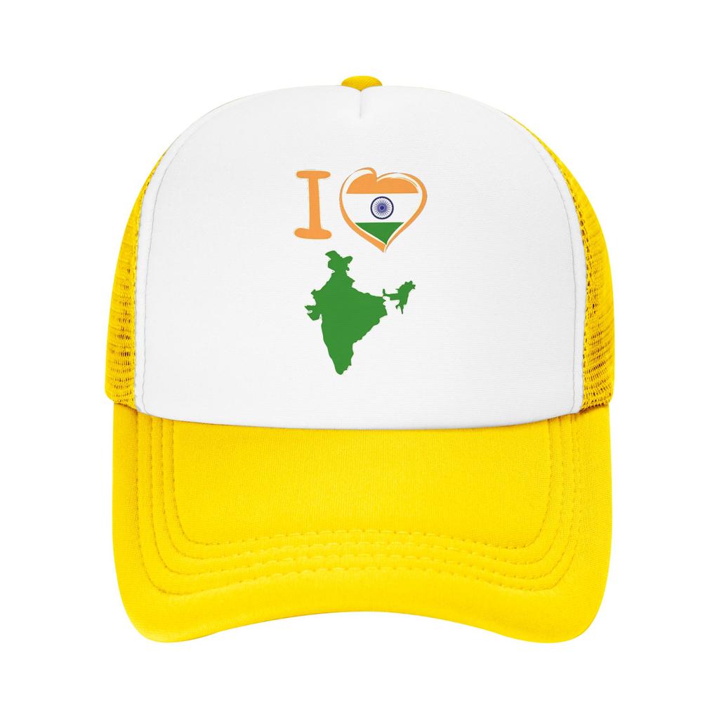 Summer Sun Hats I Love India Tricolor Heart Map Baseball Cap Sun  Dropshipping Print Hip Hop Hats Unisex Adult Rock Baseball Caps